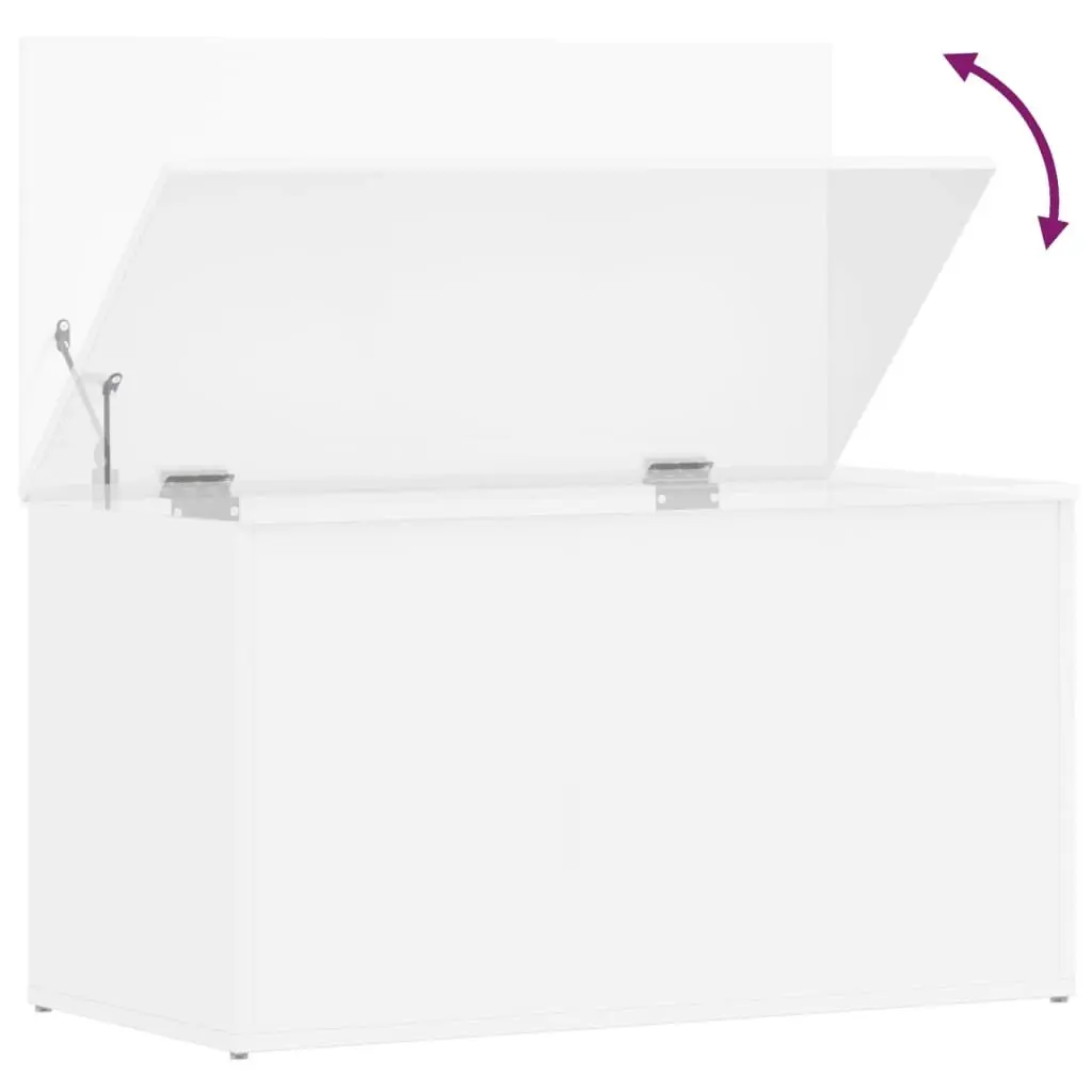 Storage Chest High Gloss White 84x42x46 cm Engineered Wood 803062