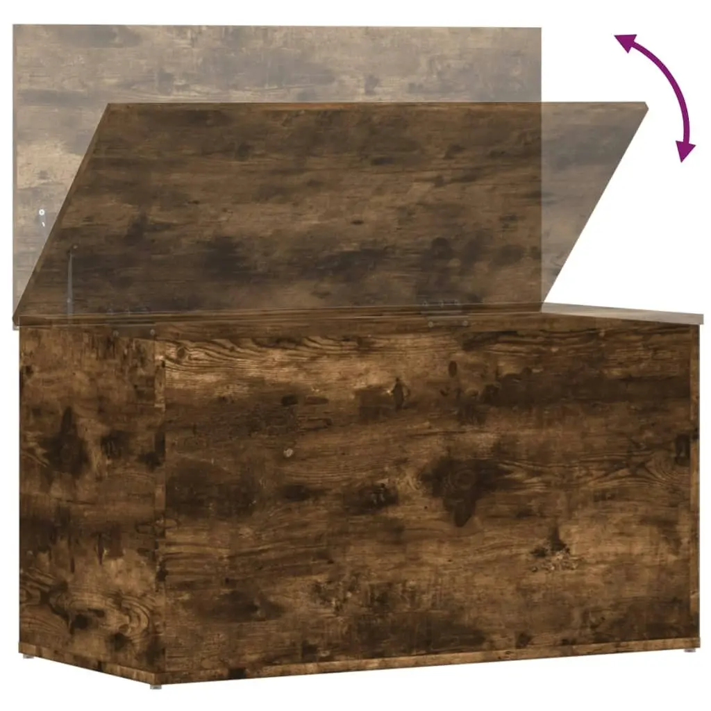 Storage Chest Smoked Oak 84x42x46 cm Engineered Wood 815192