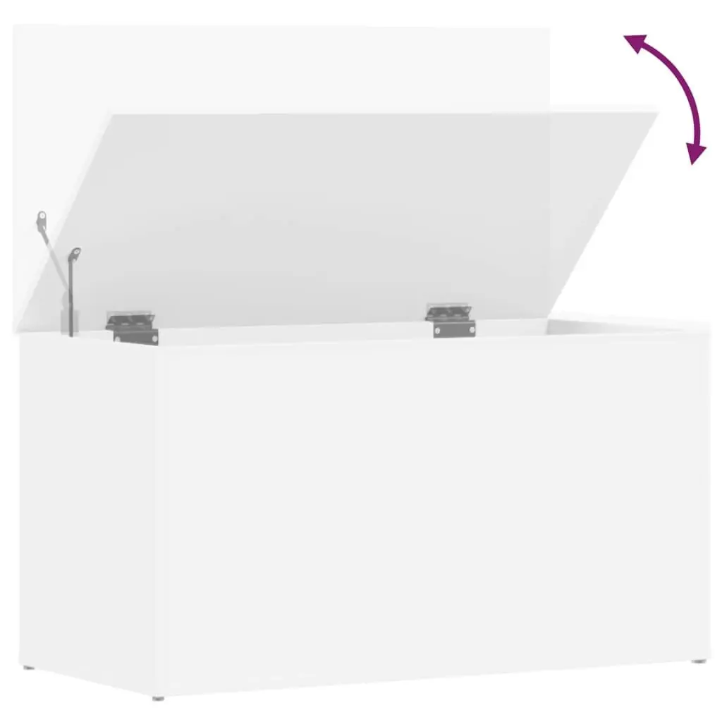 Storage Chest White 84x42x46 cm Engineered Wood 803056