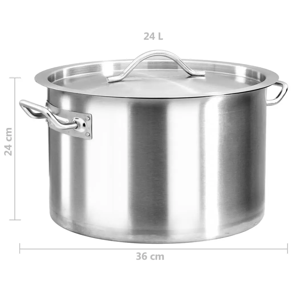 Stock Pot 24 L 36x24 cm Stainless Steel 51138