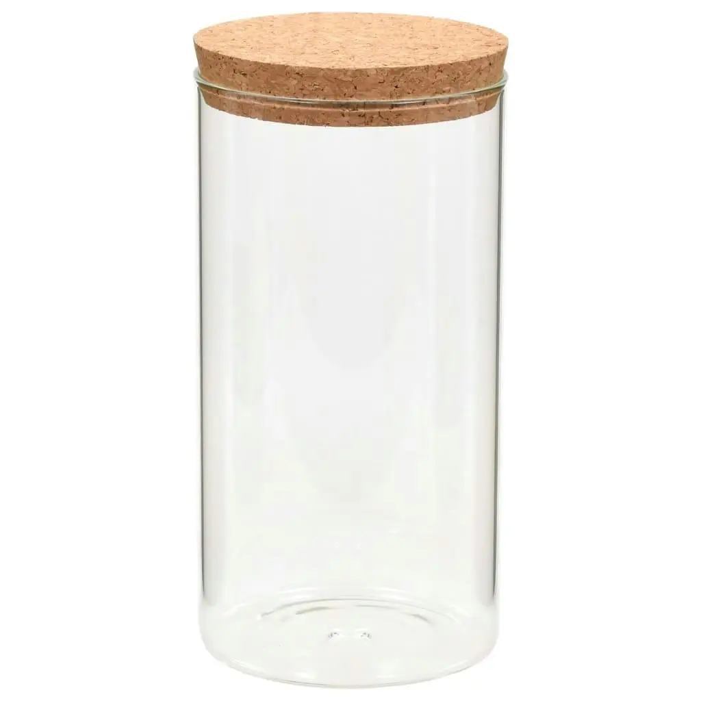 Storage Glass Jars with Cork Lid 6 pcs 1100 ml 50840