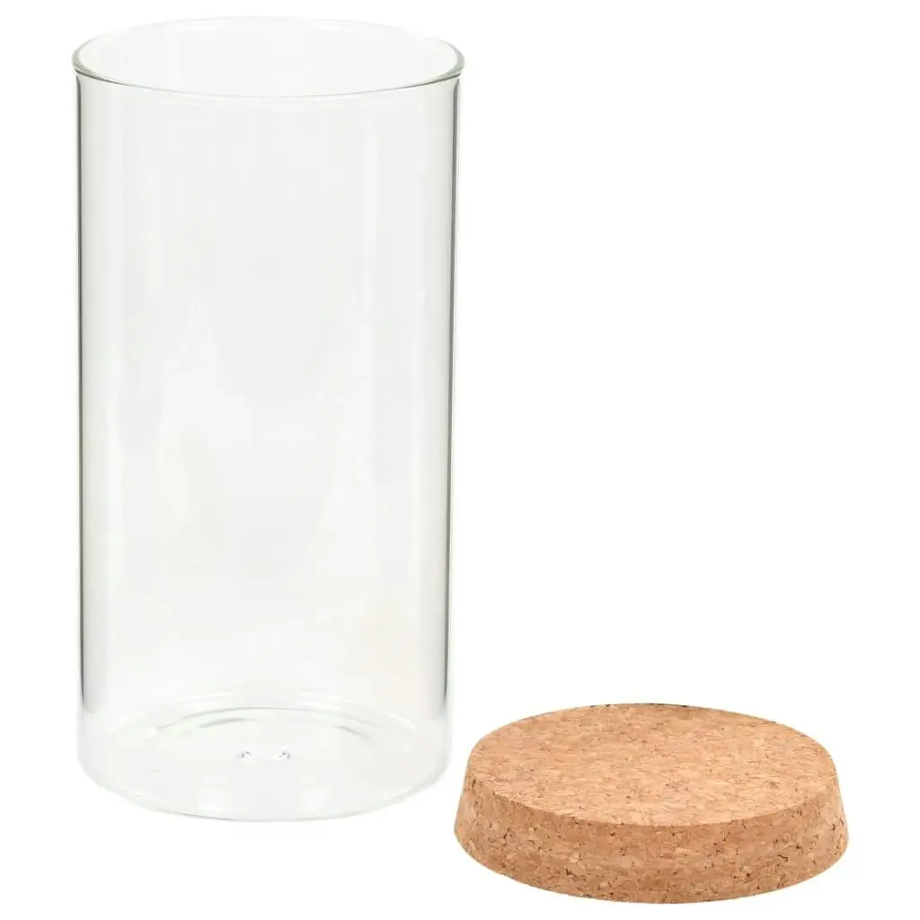 Storage Glass Jars with Cork Lid 6 pcs 1100 ml 50840