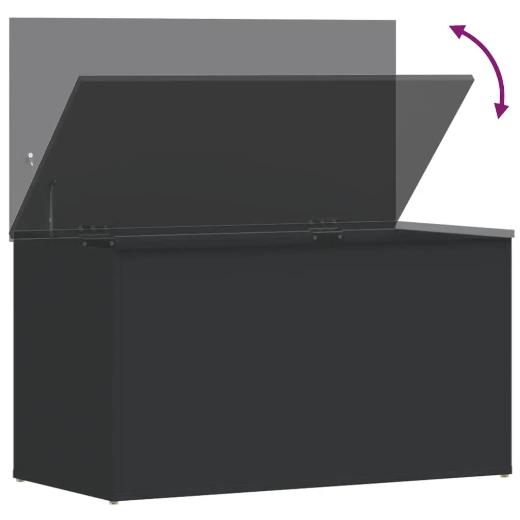 Storage Chest Black 84x42x46 cm Engineered Wood 803057