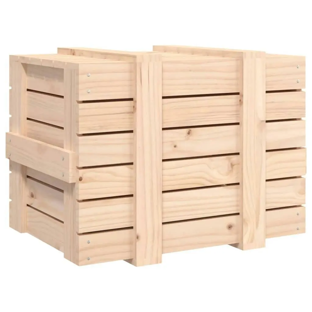 Storage Box 58x40.5x42 cm Solid Wood Pine 824993