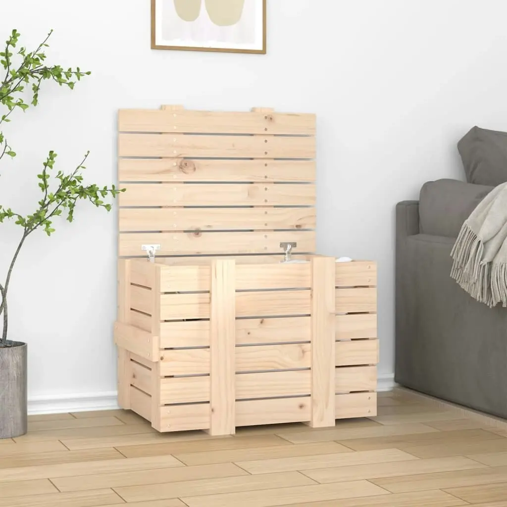 Storage Box 58x40.5x42 cm Solid Wood Pine 824993