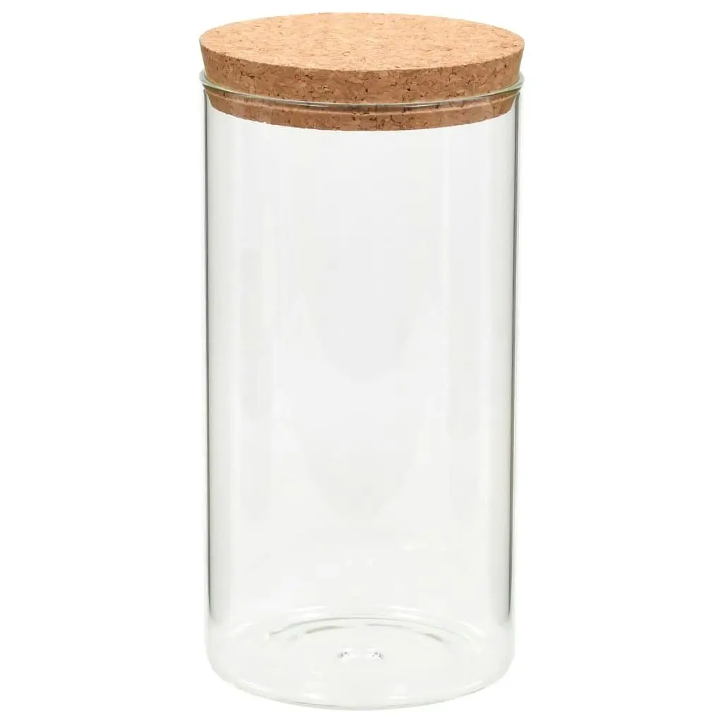 Storage Glass Jars with Cork Lid 6 pcs 1400 ml 50841