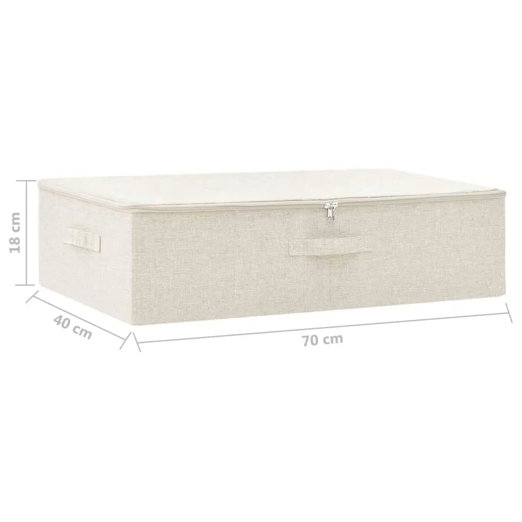 Storage Box Fabric 70x40x18 cm Cream 332907