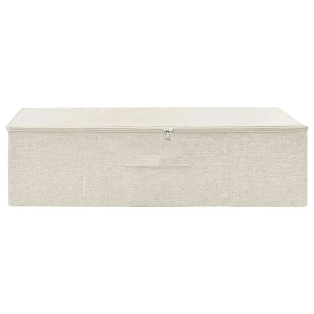 Storage Box Fabric 70x40x18 cm Cream 332907