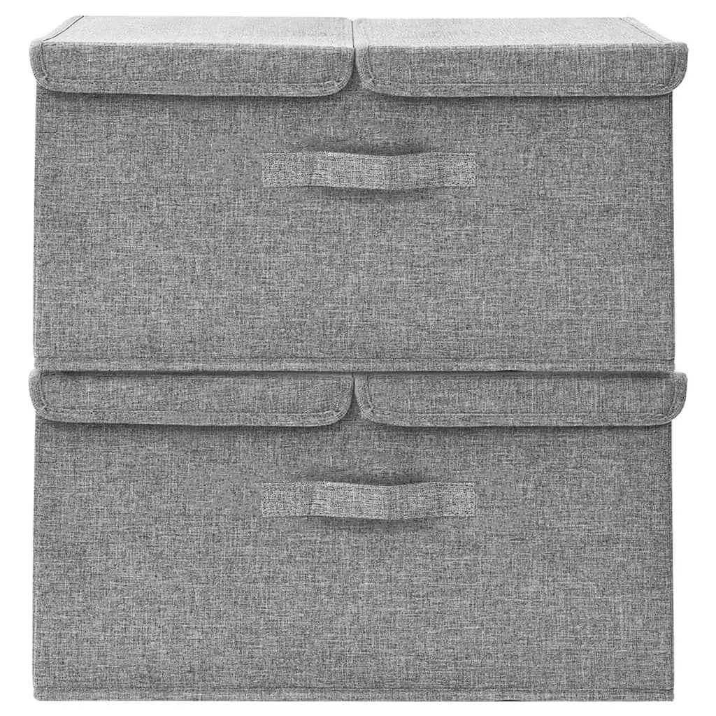 Storage Boxes 2 pcs Fabric 50x30x25 cm Grey 332915