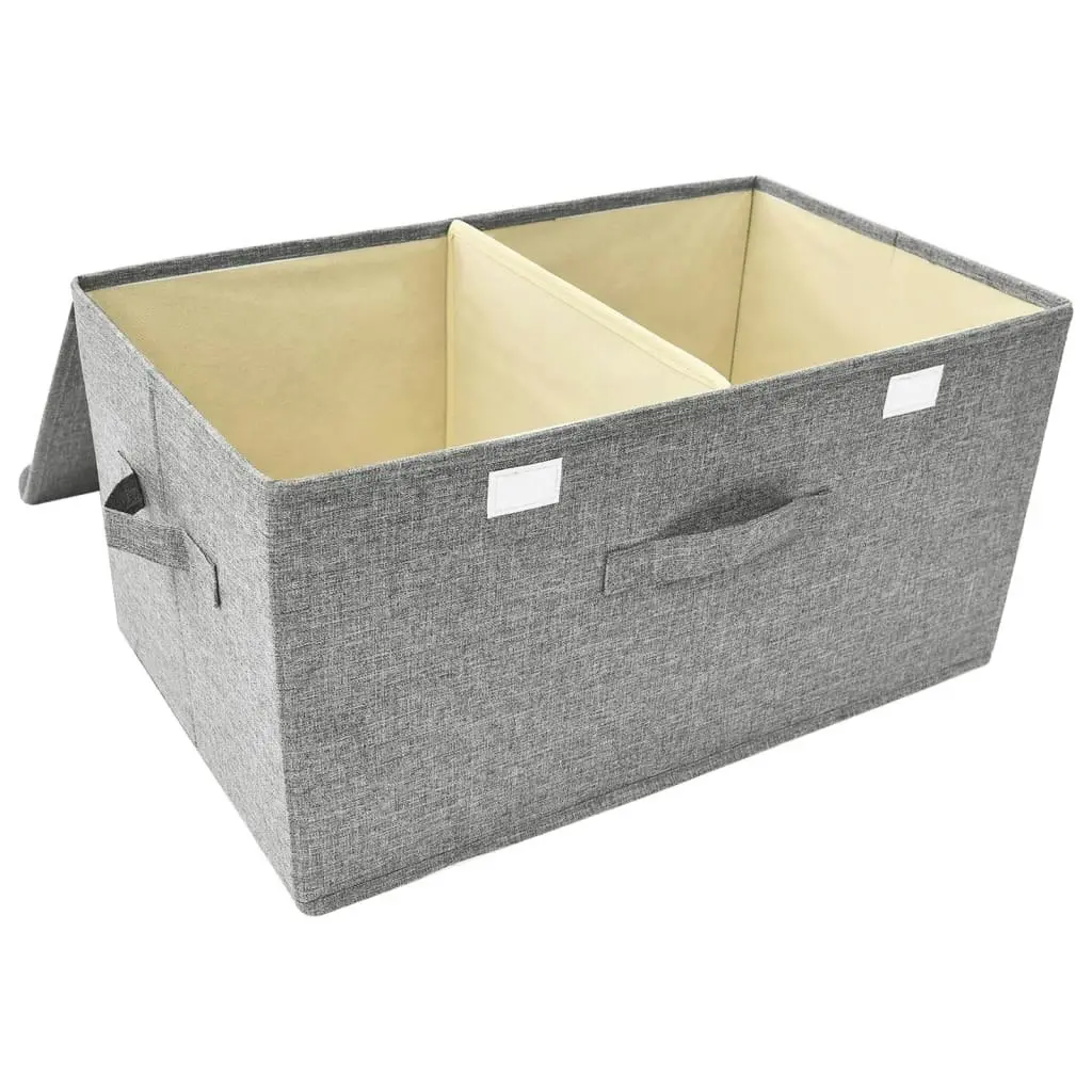 Storage Boxes 2 pcs Fabric 50x30x25 cm Grey 332915