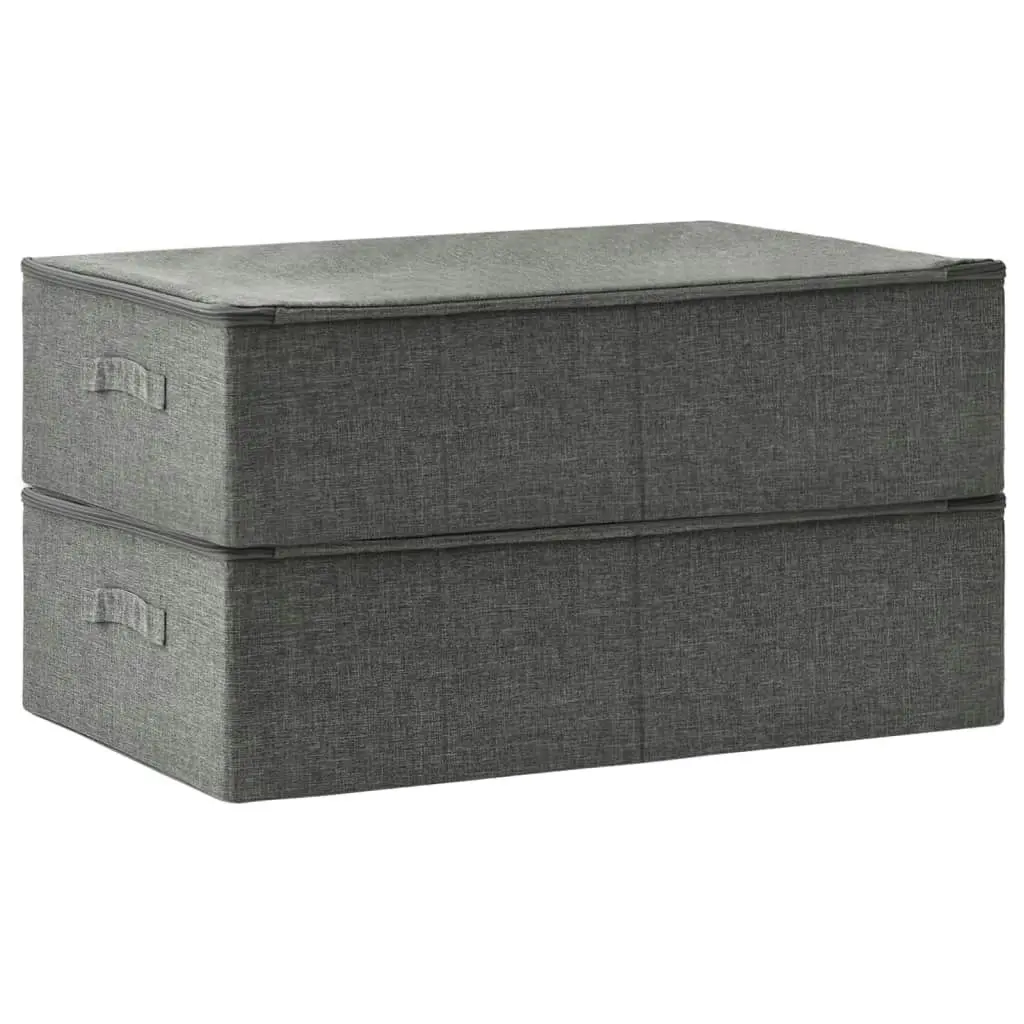 Storage Boxes 2 pcs Fabric 70x40x18 cm Anthracite 332904