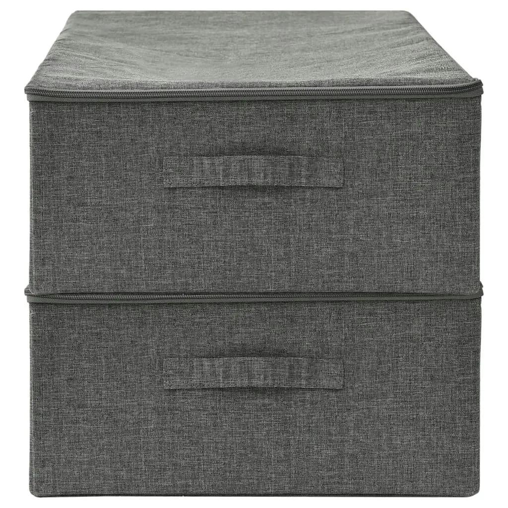 Storage Boxes 2 pcs Fabric 70x40x18 cm Anthracite 332904