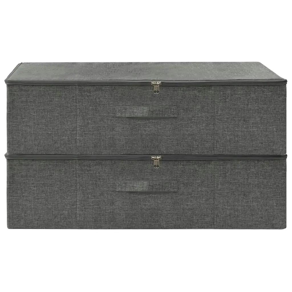 Storage Boxes 2 pcs Fabric 70x40x18 cm Anthracite 332904