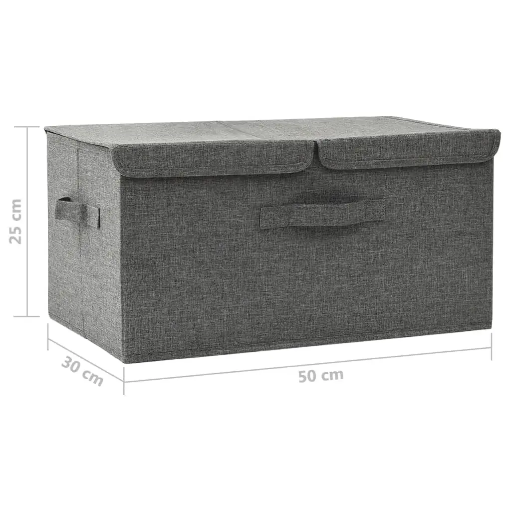 Storage Box Fabric 50x30x25 cm Anthracite 332912