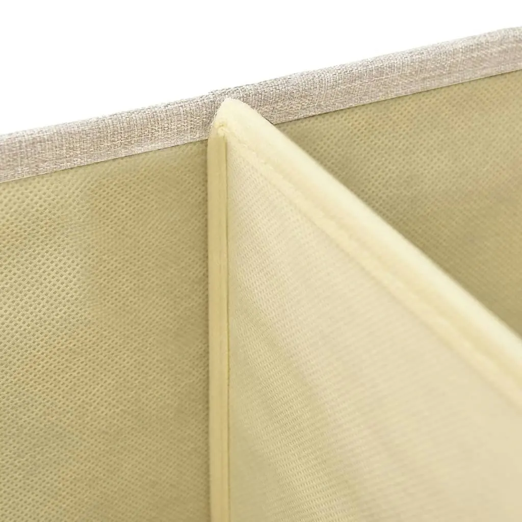 Storage Box Fabric 50x30x25 cm Cream 332916