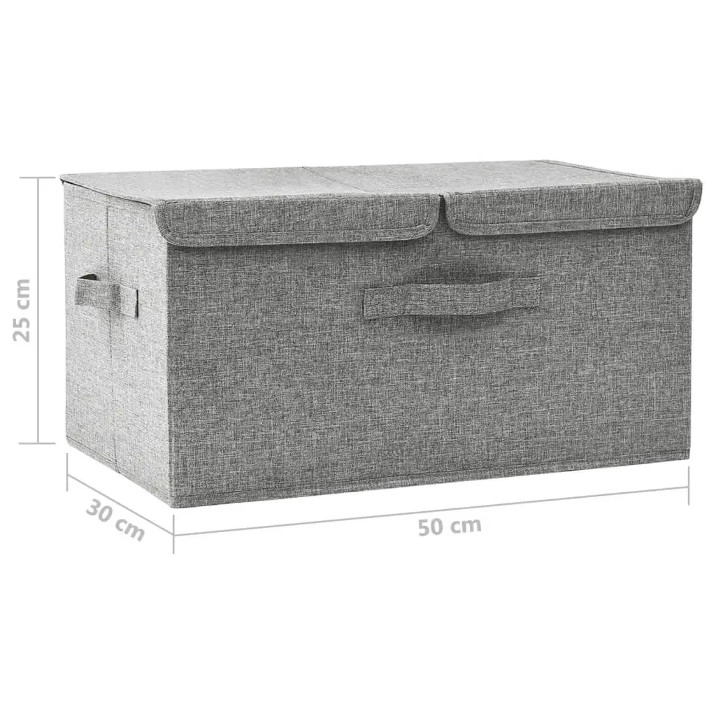 Storage Box Fabric 50x30x25 cm Grey 332914