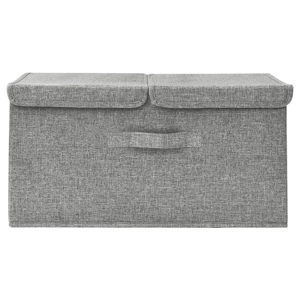 Storage Box Fabric 50x30x25 cm Grey 332914