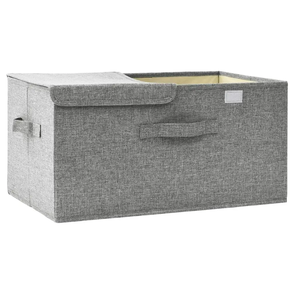 Storage Box Fabric 50x30x25 cm Grey 332914