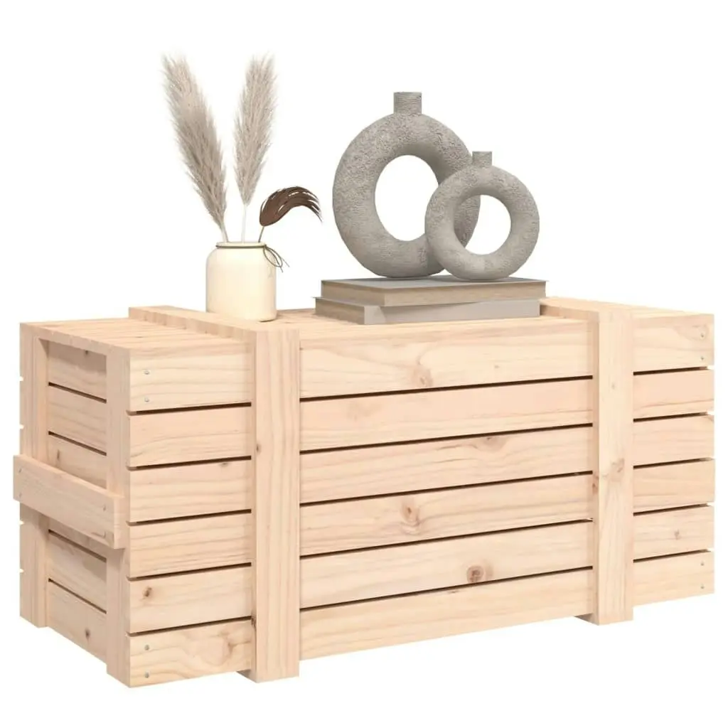 Storage Box 91x40.5x42 cm Solid Wood Pine 824998