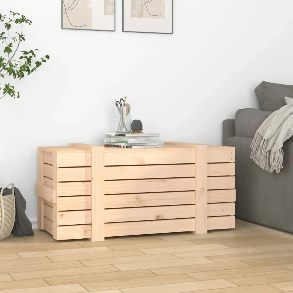 Storage Box 91x40.5x42 cm Solid Wood Pine 824998