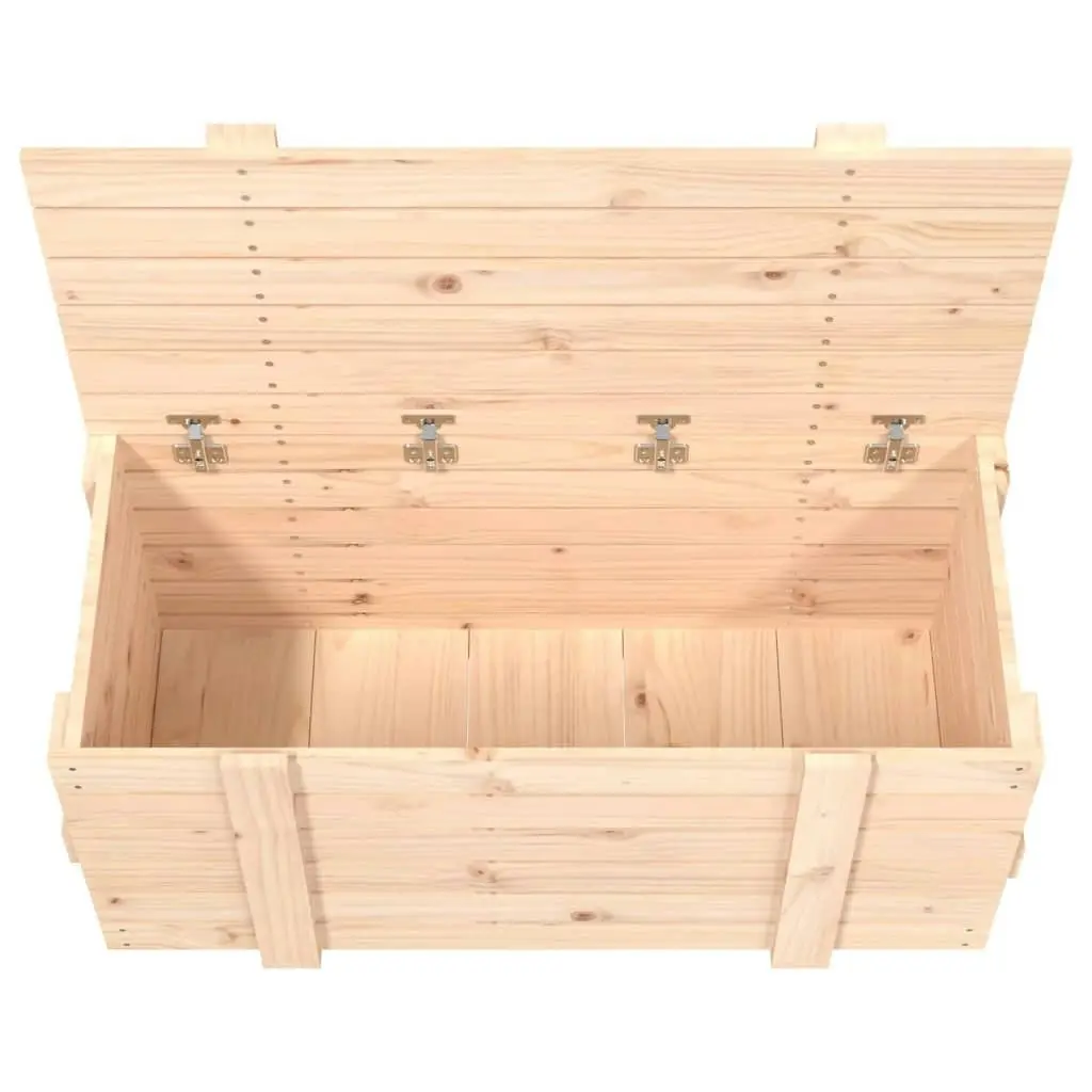 Storage Box 91x40.5x42 cm Solid Wood Pine 824998