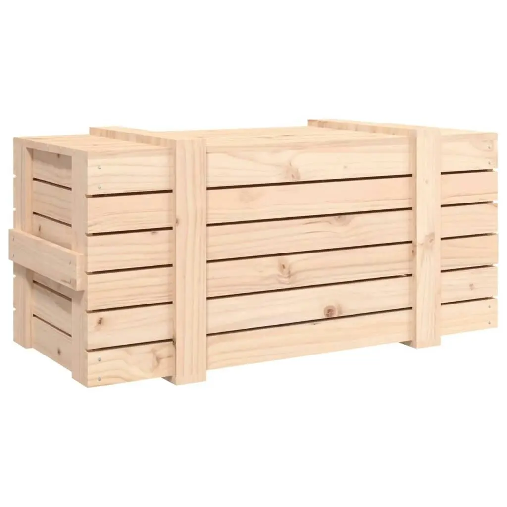 Storage Box 91x40.5x42 cm Solid Wood Pine 824998