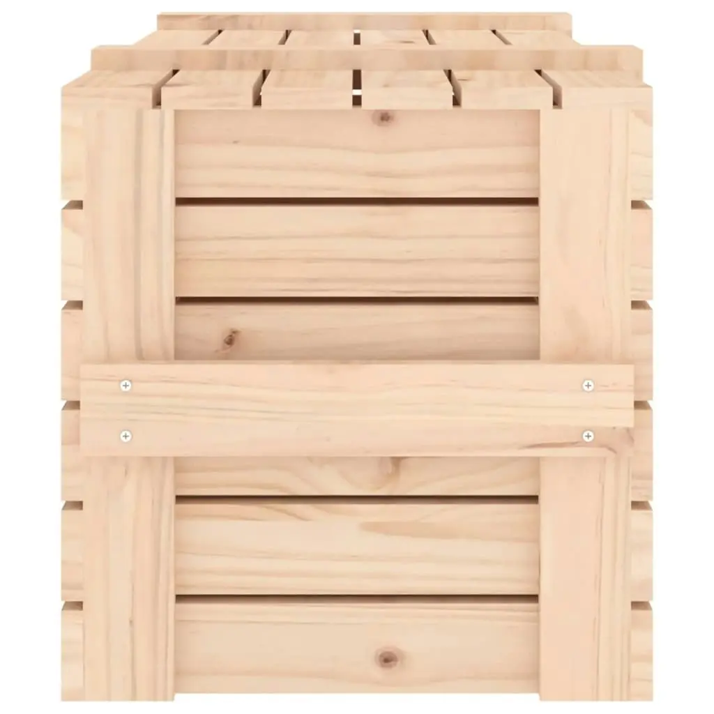 Storage Box 91x40.5x42 cm Solid Wood Pine 824998