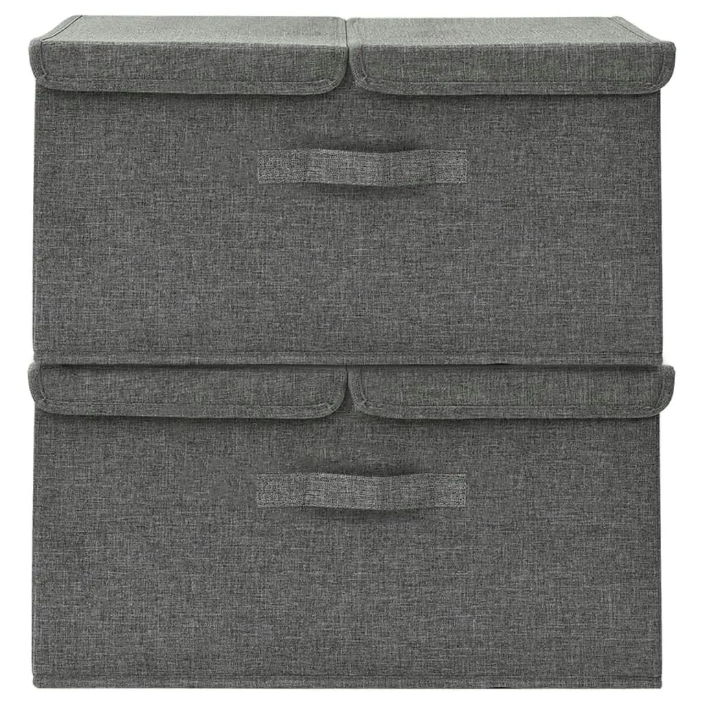 Storage Boxes 2 pcs Fabric 50x30x25 cm Anthracite 332913