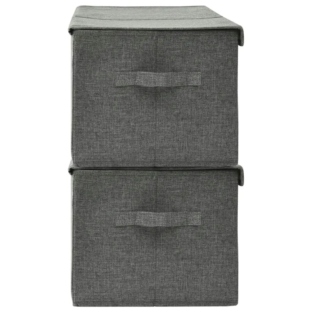 Storage Boxes 2 pcs Fabric 50x30x25 cm Anthracite 332913