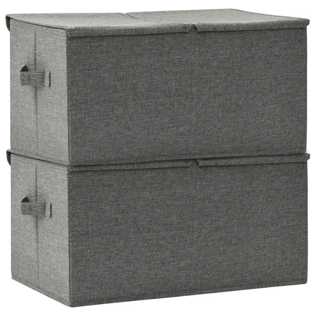 Storage Boxes 2 pcs Fabric 50x30x25 cm Anthracite 332913