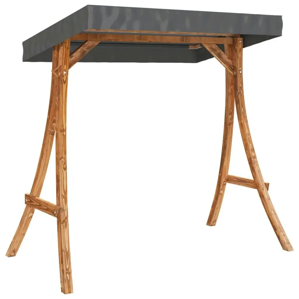 Swing Frame with Anthracite Roof Bent Wood with Teak Finish 313938