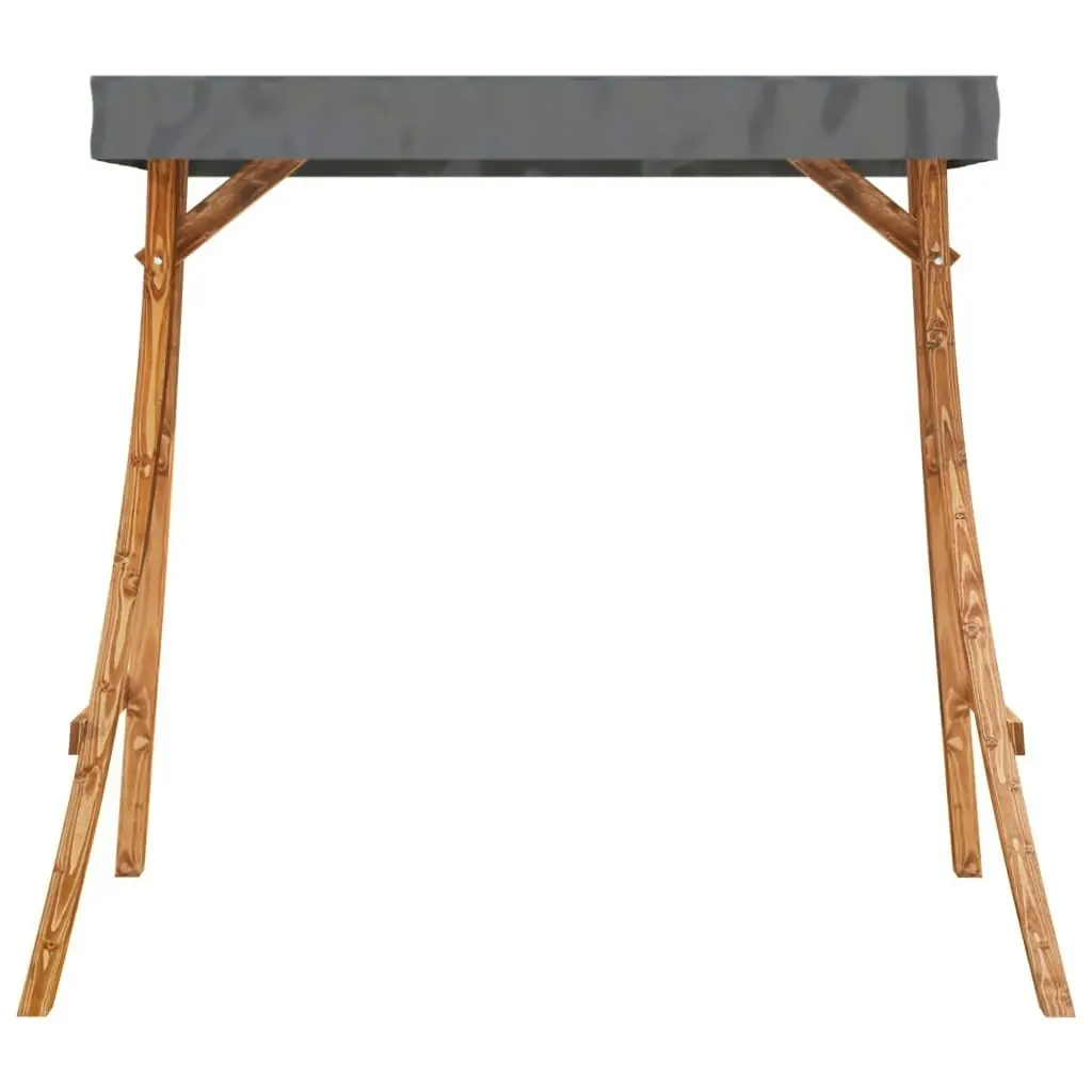 Swing Frame with Anthracite Roof Bent Wood with Teak Finish 313938