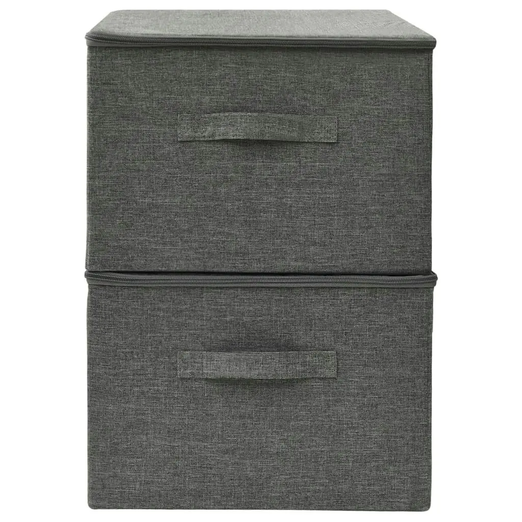 Storage Boxes 2 pcs Fabric 43x34x23 cm Anthracite 332909