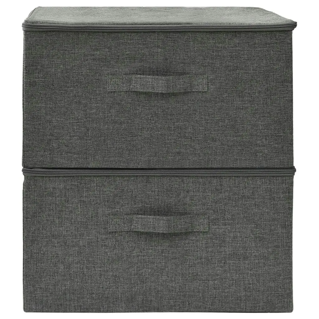 Storage Boxes 2 pcs Fabric 43x34x23 cm Anthracite 332909