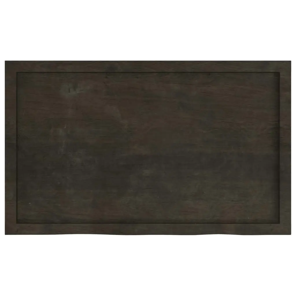 Table Top Dark Brown 100x60x4 cm Treated Solid Wood Oak 3156432