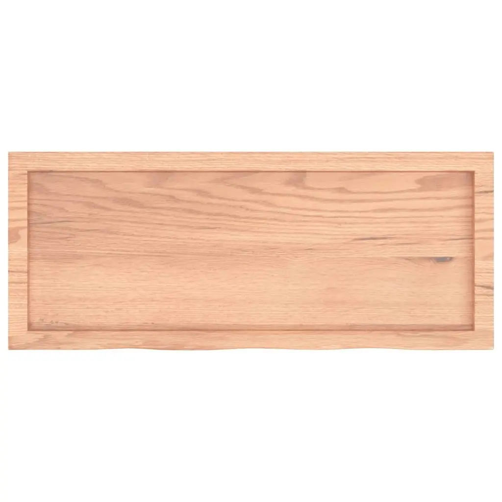 Table Top Light Brown 100x40x4 cm Treated Solid Wood Oak 3156363