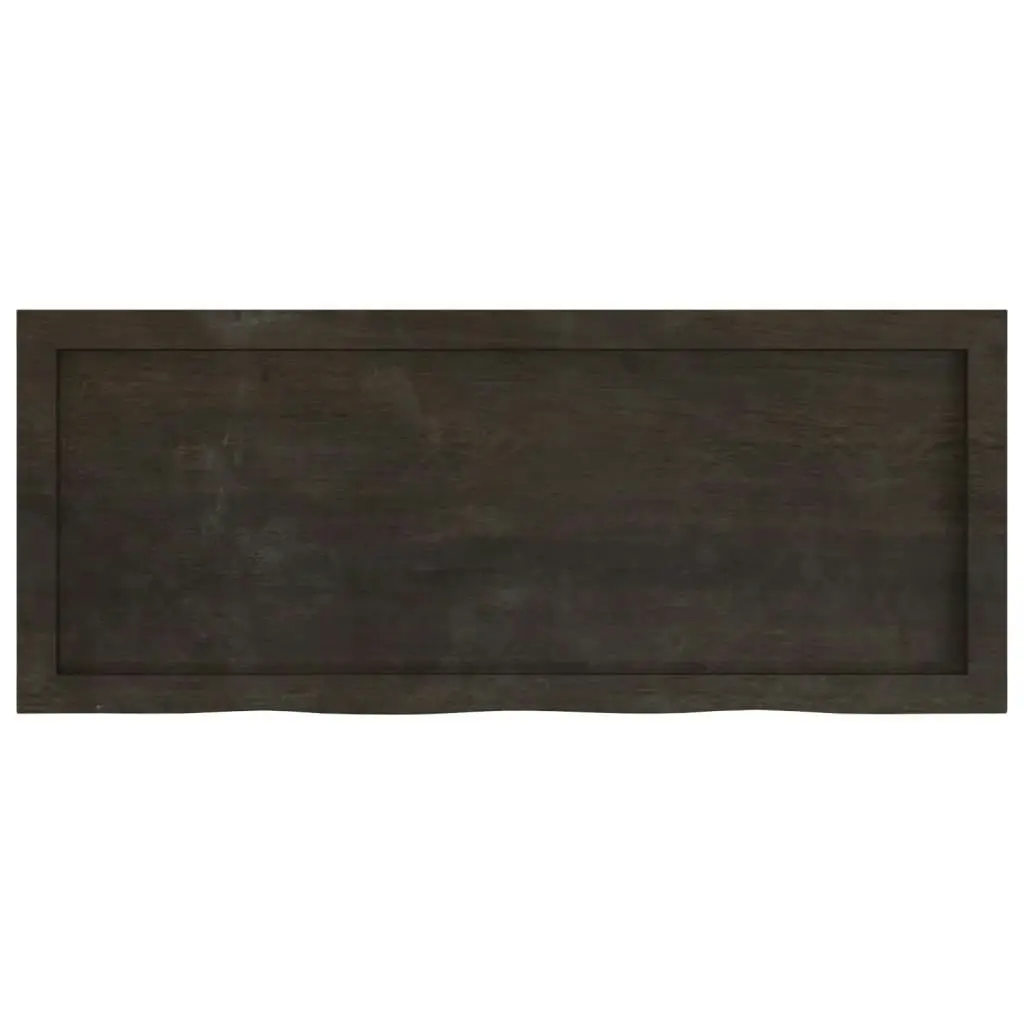 Table Top Dark Brown 100x40x6 cm Treated Solid Wood Oak 3156427