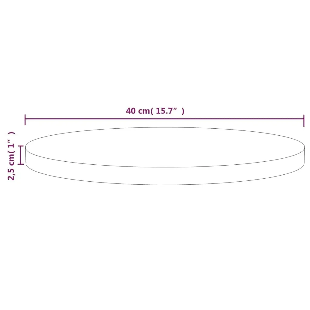 Table Top Ø40x2.5 cm Solid Wood Pine 813645