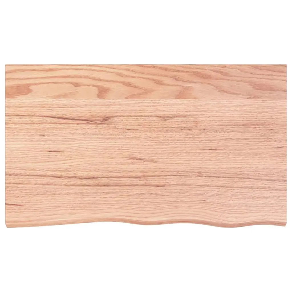 Table Top Light Brown 100x60x4 cm Treated Solid Wood Oak 3156369