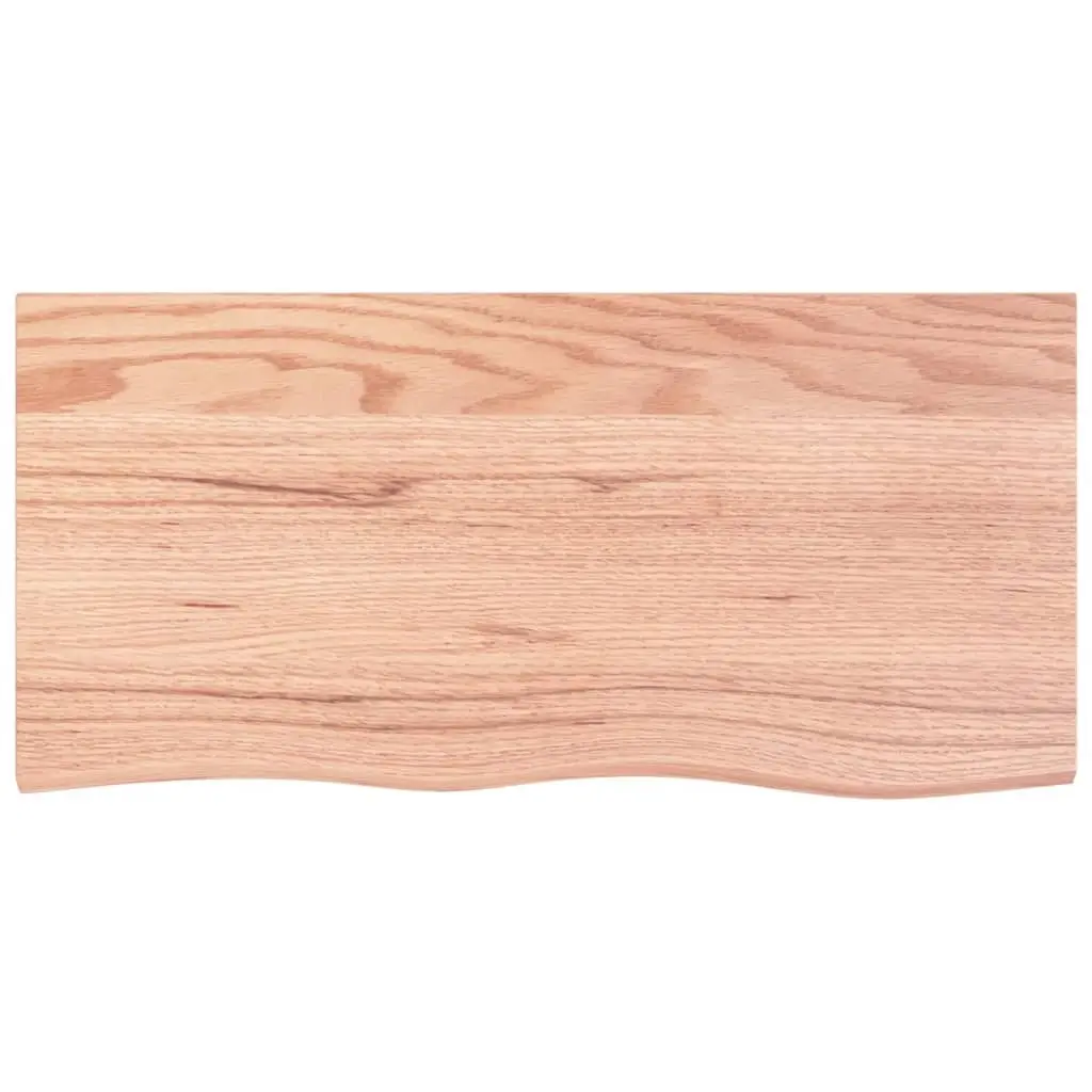 Table Top Light Brown 100x50x4 cm Treated Solid Wood Oak 3156366