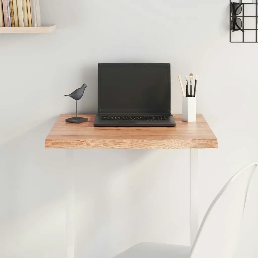 Table Top Light Brown 60x60x4 cm Treated Solid Wood Oak 3156351