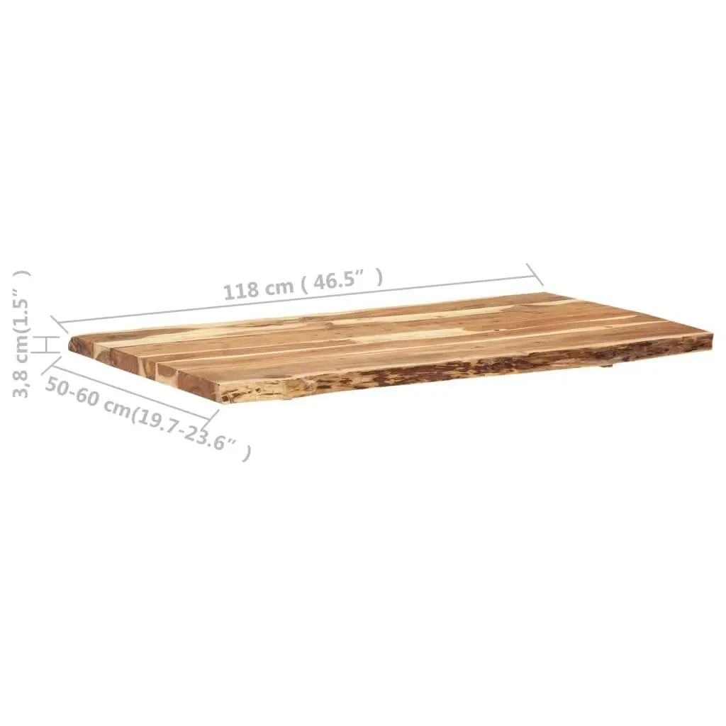 Table Top Solid Acacia Wood 118x(50-60)x3.8 cm 286334