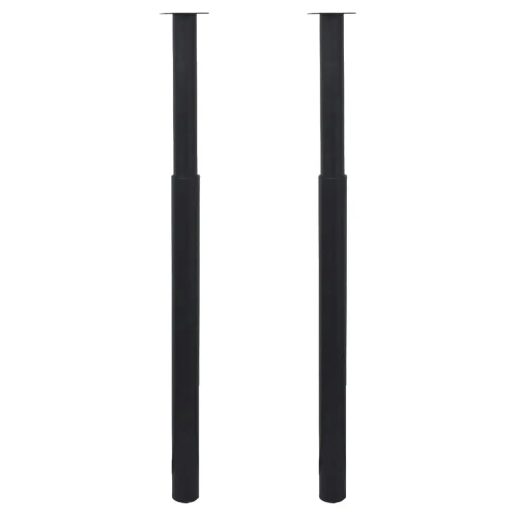 Telescopic Table Legs 2 pcs Black 710 mm-1100 mm 242153