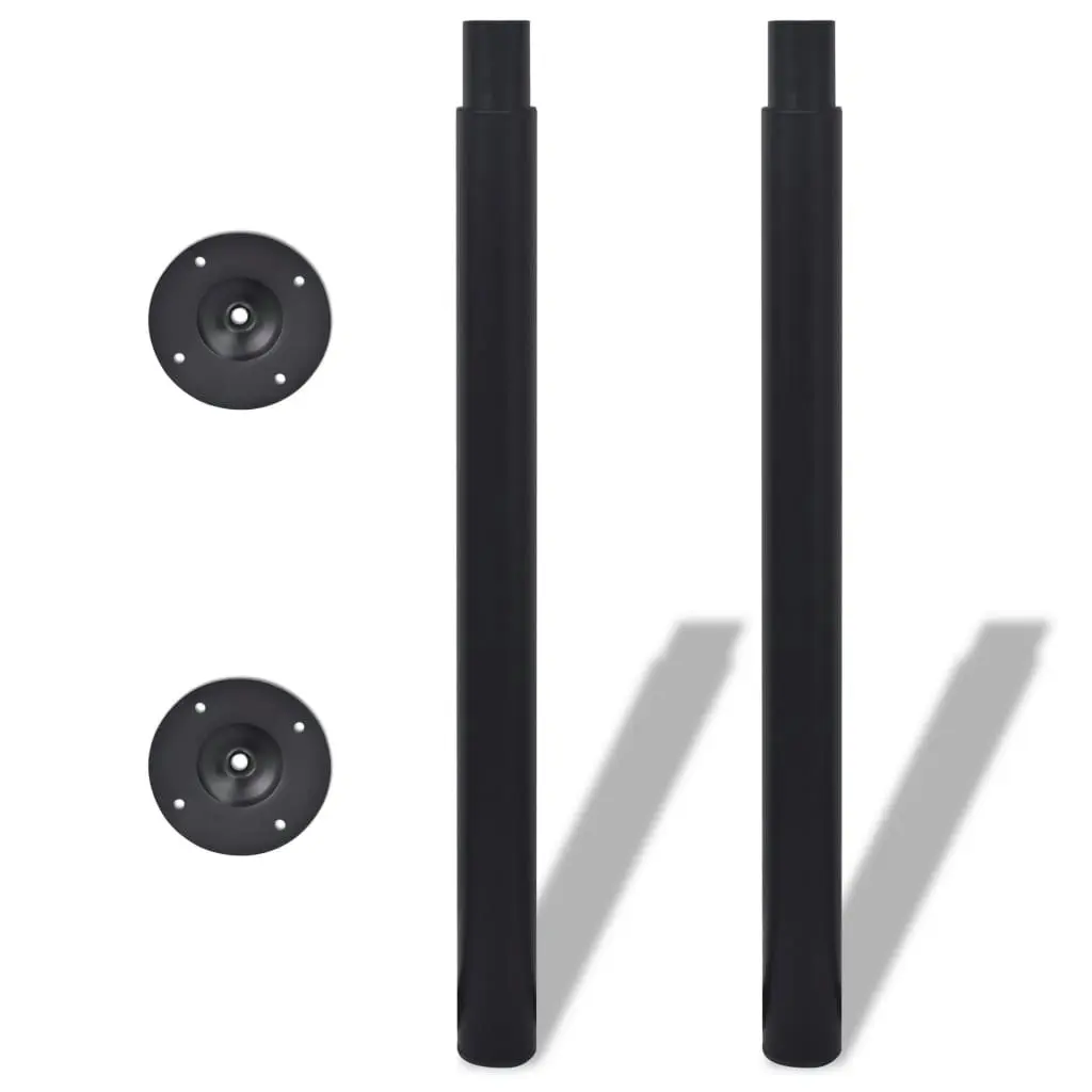 Telescopic Table Legs 2 pcs Black 710 mm-1100 mm 242153