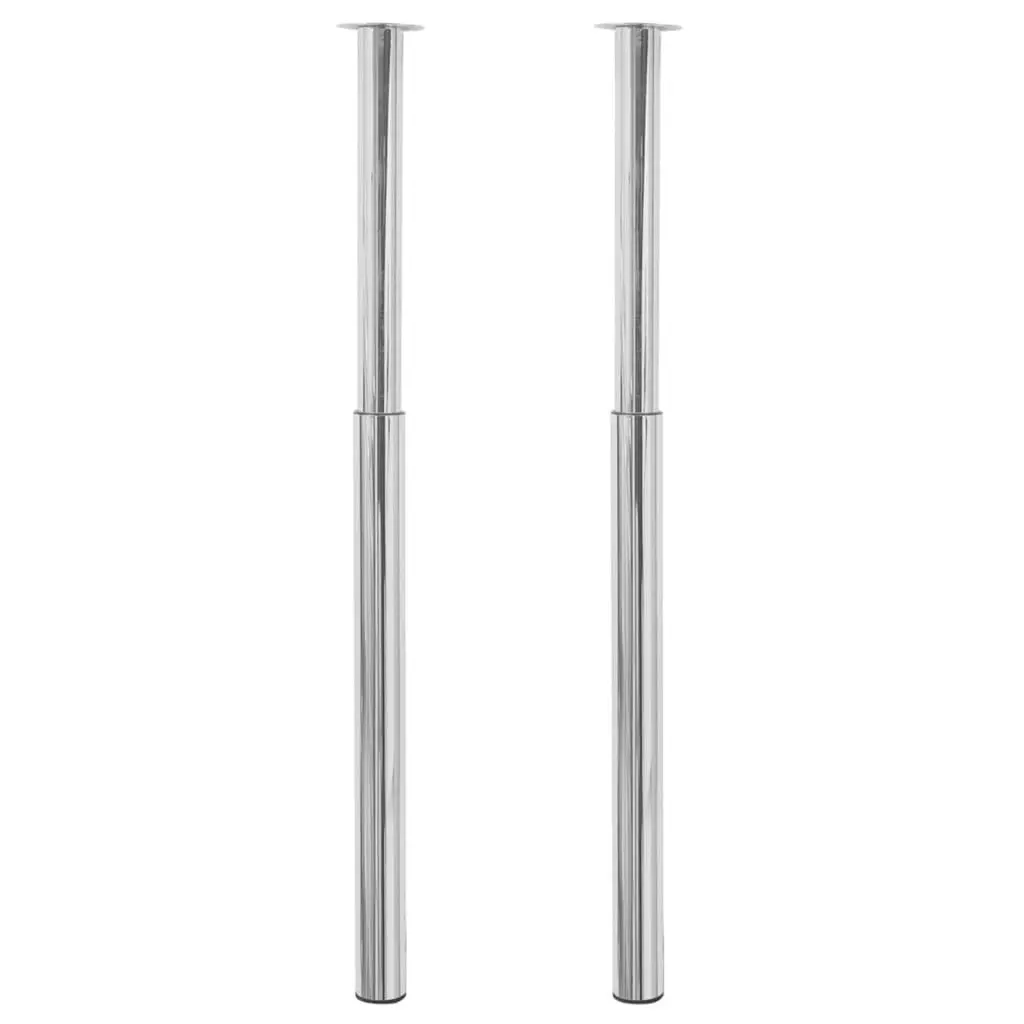 Telescopic Table Legs 2 pcs Chrome 710 mm-1100 mm 242151