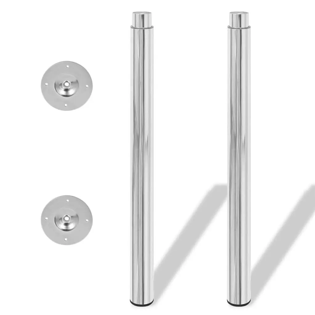 Telescopic Table Legs 2 pcs Chrome 710 mm-1100 mm 242151