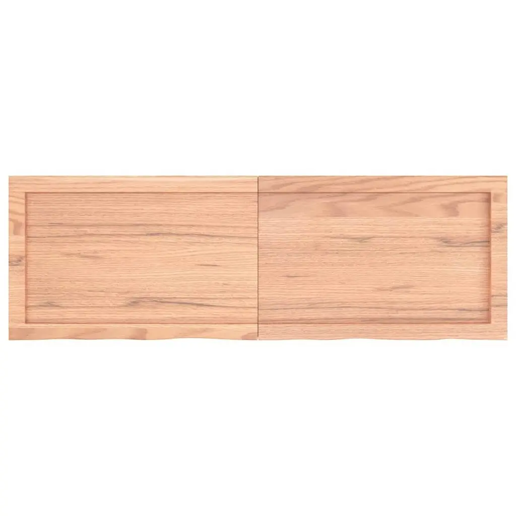 Table Top Light Brown 120x40x4 cm Treated Solid Wood Oak 3156371