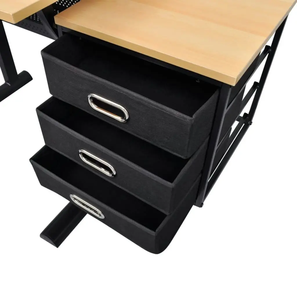 Three Drawers Drawing Table with Stool 20088