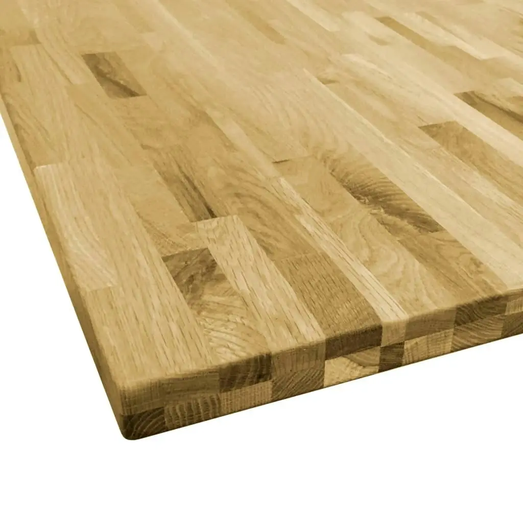 Table Top Solid Oak Wood Square 44 mm 70x70 cm 245998