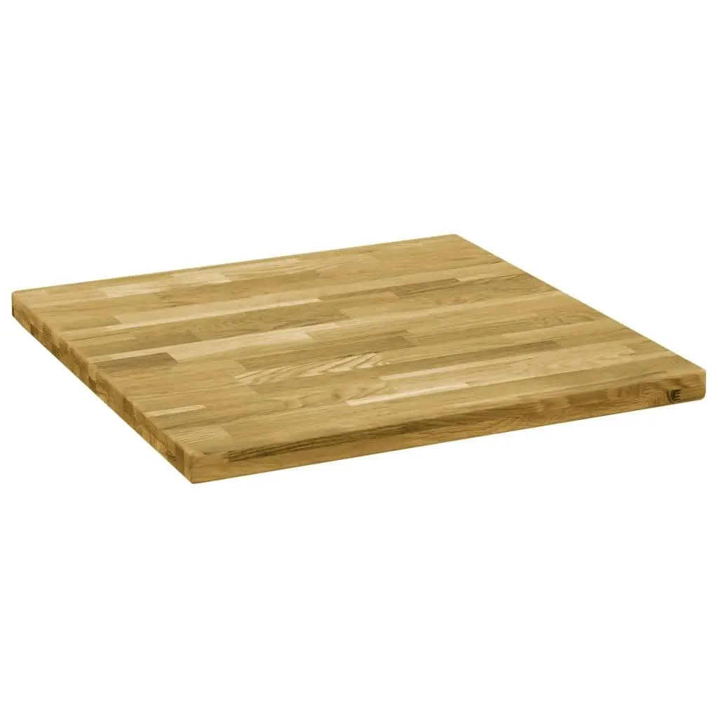 Table Top Solid Oak Wood Square 44 mm 70x70 cm 245998